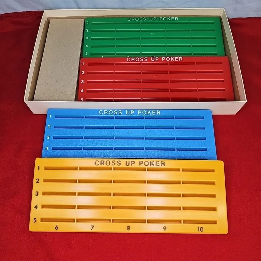 Poker Game Milton Bradley Cross Up Adults #4945 USA Made VTG 1968 Complete